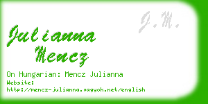 julianna mencz business card